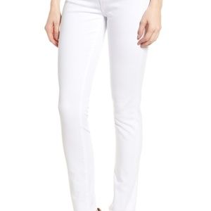 NWT Paige Skyline Peg Skinny Jeans White Optic